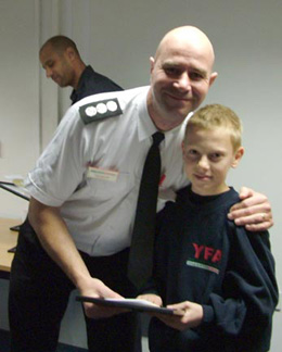 Richard's son Nathan at YFA presentation