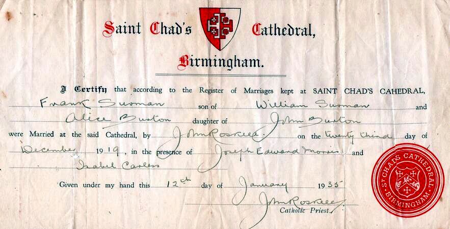 Alice's Church wedding registration