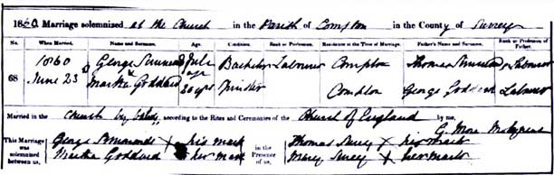 George and Martha Wedding details