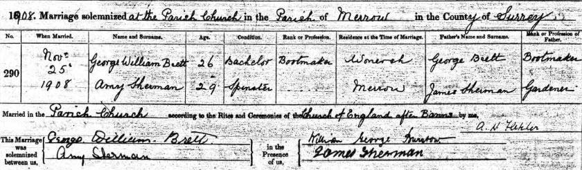 George William's wedding details