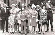 Family guests at the wedding of Rupert's daughter Rebecca